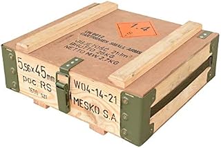 Vintage Möbel 24 GmbH RG-42 - Caja de munición pequeña (48 x 31 x 16 cm), color marrón