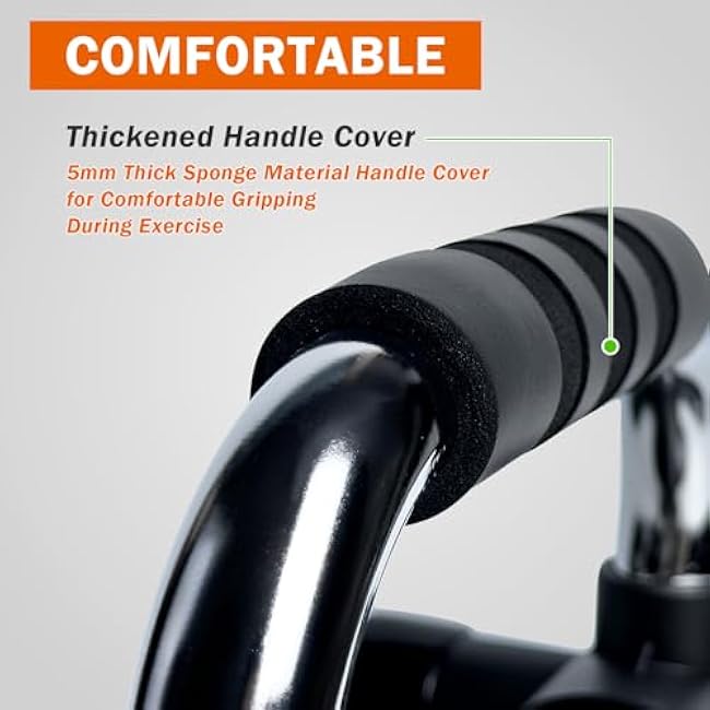 Push-Up Bar, Anti Slip Push Up Stand, Metal Push-Up Handles, Sponge Material Handle Cover, Cushioned Foam Grips, Family exercise