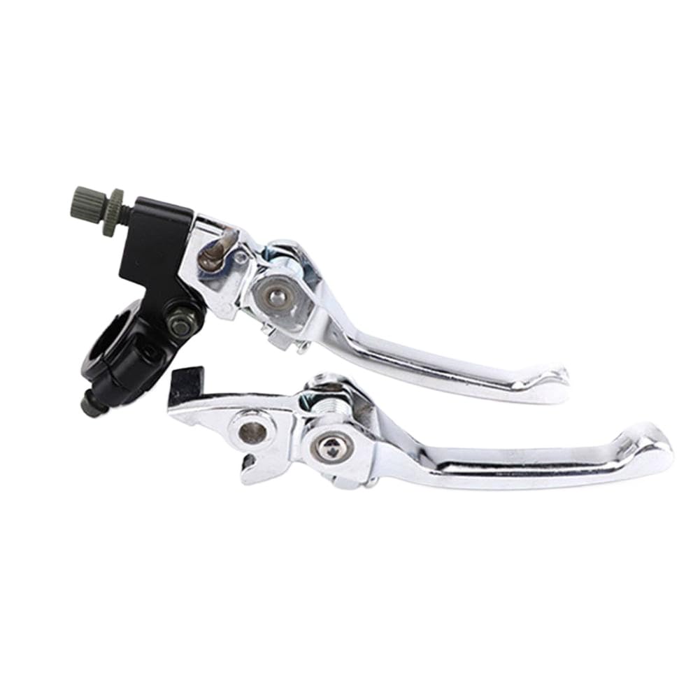 HSCJMEHT Folding Clutch Brake Lever for 7/8 Inch 22mm Handlebar Compatible with TTR SSR Xmotos Apollo 110cc 125cc 140cc Pit Bike(Silver)