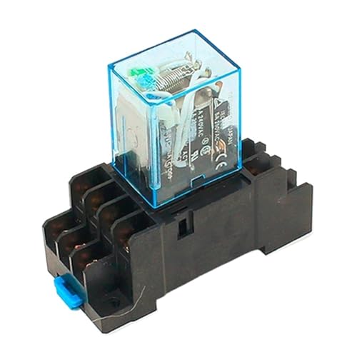 Relais MY4NJ 12VDC avec embase rail DIN 14 broches pour armoire électrique interrupteur MY4N