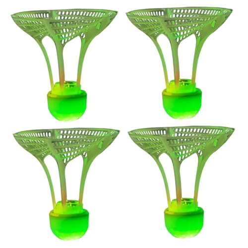Nukinp 4Pcs Glow-in-Dark Badminton Birdies