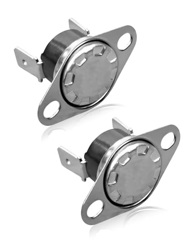 Thermal Fuse Replace KSD201 Fit for GE Microwave Oven Water Heater Thermostat, 120Â°C Temperature Control Switch, 250V 10A High Temperature Limit Switch, 2Pcs