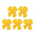 Aexit DC 12V Electrical equipment 0.1A 21000RPM Strong Force Motor 4-Vane Yellow Propeller 80mmx2mm 5pcs