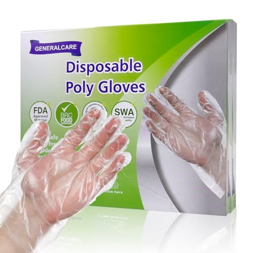 GENERALCARE Disposable Plastic Food Handling Gloves 200PCS