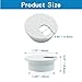 Hordion 6Pcs Desk Grommet 1-3/8 inch/ 35mm Cable Grommets Hole Cover, Wire Cord Organizer Plastic Grommets for Computer Desk Cabinet Furniture, White