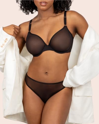 Image of Smart & Sexy Women's Sheer Mesh Demi Underwire Bra - See Through Bras
