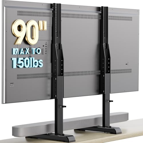AX WABER Table Top TV Stand with Height Adjustable TV Legs Replacement for Most 37-86 Inch Flat...