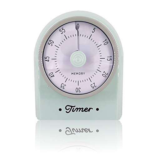 CUKCIC - Temporizador de cocina (magnético, temporizador mecánico, 60 minutos), color verde