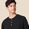 Amazon Essentials Men's Regular-Fit Long-Sleeved Henley Shirt (Available in Big and Tall), Black, XXL #3