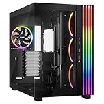 be quiet! Light Base 900 FX Black PC Case, Stunning Panoramic View, Show Case, Dual Chamber Design, Solid ARGB LED Strip, 4 Light Wings PWM Fans, Inverted and Horizontal Usable