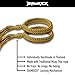 SIAMKICK Muay Thai Prajiad Armbands, Traditional Handmade Muay Thai Armband, Authentic Wai Kru Thai Boxing & Kickboxing (Set of 2) (Metallic Gold)