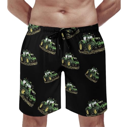 Farm Tractor Mens Swim Trunks Shorts Beach Pants Swimming Trunk Mesh Lining with Pockets4