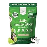 nbpure Daily Fiber Powder Blend for Digestive Health, Cholesterol Support, Healthy Weight Management - with Prebiotic, Insoluble, Soluble Fiber + 4 Probiotic Strains, Coconut Lime, Gusset, 45 Servings