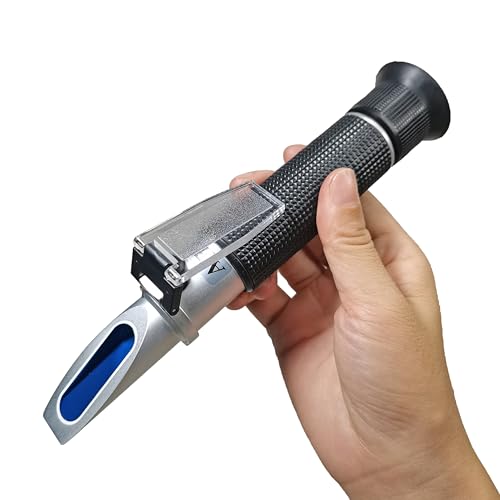 Aquarium Salinity Refractometer with ATC Function,Saltwater Test Kit for Seawater, Pool, Aquarium, Fish Tank...Dual Scale: Specific Gravity & Salt Percent