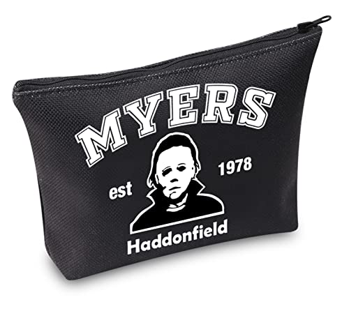 Maletín de maquillaje Myers para películas de terror con cremallera, bolsa de cosméticos para Halloween, regalo para fanáticos de películas de terror, U-myers, Bolsa de cosméticos