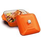 Dutch Oven, imarku 3.5 Quart Braiser Pan Nonstick Enameled Cast Iron Dutch Oven Pot with Lid for Bra