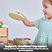 PlanToys® Wooden Cookery Set with Stove, Pot and Ladle | Montessori Pretend Play Toy for Imaginative Cooking, Social Interaction and Coordination | Eco Friendly Kitchen Toy