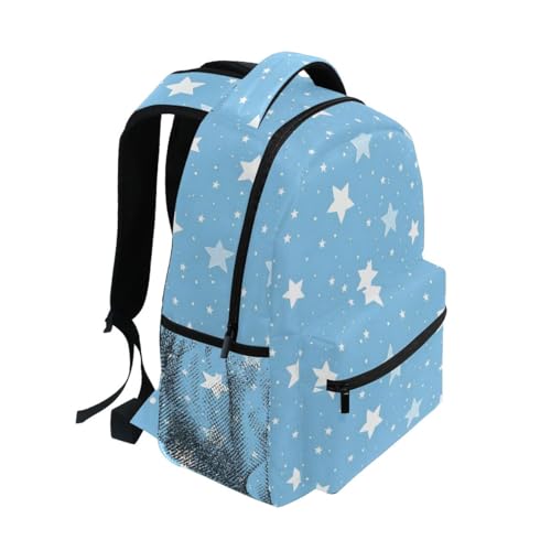 Sac à dos école bleu clair étoiles S étudiant grande capacité