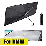Retractable Windshield Sun Shade for BMW,Car Umbrella Sun Shade Cover Blocks UV Rays Heat,Foldable Reflector Car Sun Shade Windshield Cab Shade - 56.3'×28.35'