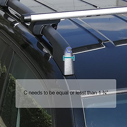 Spec-D Tuning Adjustable 53" Car Top Silver Aluminum Cross Bar Roof Cargo Luggage Rack #TOP4