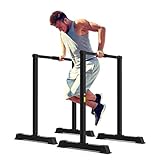 ★ Barra de inmersión multifuncional: te ayudará a aprovechar al máximo tu ejercicio. Coloque sus manos en la barra superior y coloque sus pies en el piso. Sujete fácilmente anillos o correas push-up a la barra de inmersión para crear la mesa de ejercicios definitiva.