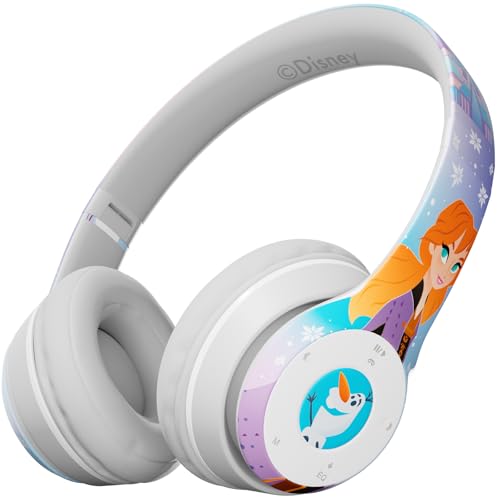 Disney Frozen Bluetooth Headphones - Over The Ear Bluetooth Wireless Headset with Built-in Mic and Up to 15 Hrs Playtime - Disney Frozen Gifts for...