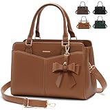 RAINSMORE Bolsas de Mujer PU Cuero Bolsa de Mano Impermeable Bolsa Tote Mujer con Arco Bolsa Crossbody Hombro Mujer para...