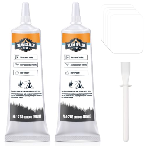 INNOVAYOU Tent Seam Sealer 120ml, No Sew Solution Waterproof Fast Cure Seam Sealer Tent, for Tents and Outdoor Fabric, Clear