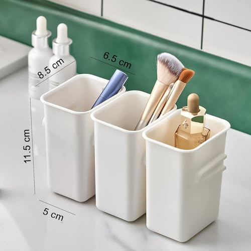 Image of 3 Pcs Fridge Storage Containers, Detachable Food Refrigerator Organizer Container Butter, Chocolate, Sauce, Candies, Vegetables, Stationery Toiletries, Plastic (Square)