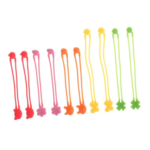 Cabilock 10Piezas Silicona De Alimenticio Ajustables Para Decoración De Cajas Bento Uso Multifuncional Limpiar
