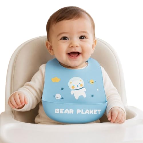 Babyholic Silicone Bib for Baby Food Feeding BPA Free, Baby Apron Adjustable Straps, Built-in Food Pocket Mess Free, Waterproof, Washable & Reusable Ideal for Babies 6 to 36 Months-image-21