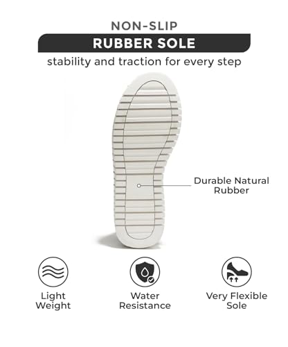 Project Cloud Platform Loafers for Women - Lightweight Spring Shoes for Women - Slip-On Casual Shoes - Non Slip Fashion Sneakers - Leather Insole Womens Footwear (Daffodil, Black, 6.5)4