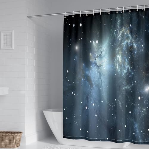 Rideau de douche univers 180x180 imperméable en polyester