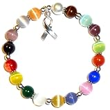 Hidden Hollow Beads Cancer Awareness Bracelet.925 Sterling Silver, Great for Fundraising, Strong...