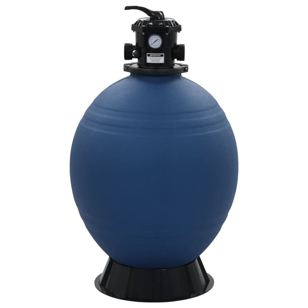 Home Outdoor OtrosFiltro de arena para piscina con válvula de 6 posiciones, azul, 660 mm