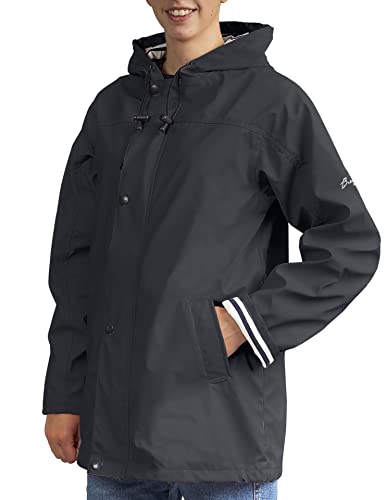 Breizh Ocean   Chubasquero Mujer para la lluvia, de XS a 4XL, Marca Francesa FARMOR, Chaqueta Mujer Estilo Marino con Interior a Rayas, Abrigo Impermeable Mujer Disponible en Tallas Grandes