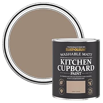 Rust-Oleum Brown Kitchen Cupboard Paint in Matt Finish - Salted Caramel 750ml