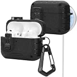 HITZEE AirPods Pro 3 対応ケース AirPods Pro 3rd Generation (2025) ケース と互換性がある マグネット式自動ロック スマホスタンド付き MagSafe カバー と互換性がある, グレー