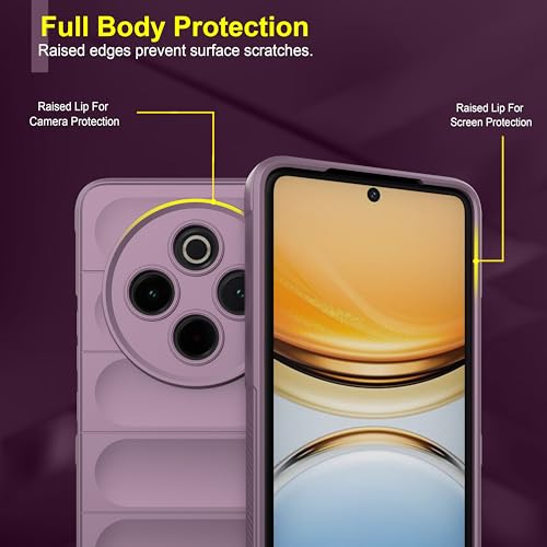Image of amazon basics Back Case Cover for Vivo T4 5G | Compatible for Vivo T4 5G Back Cover | Liquid Silicon Magic Case with Camera Protection | Lavender