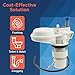 PlumbCraft Anti-Siphon Toilet Fill Valve Assembly, Toilet Fill Valve Replacement Kit for Most Toilets, Ideal Toilet Accessory for Toilet Repair, DIY Pump and Plumbing Equipment