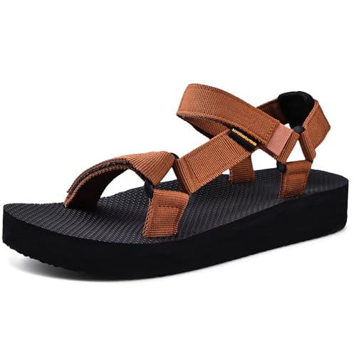 Image of WateLves Womens-Sport-Sandals Hiking Sandals with-Arch-Support Webbing-Outdoor-Beach-Water-Sandals for Travel-Walking-Trekking-Camping