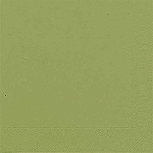 Preisvergleich Produktbild Duni Servietten 3lagig Tissue Uni 50er grün, 33 x 33 cm