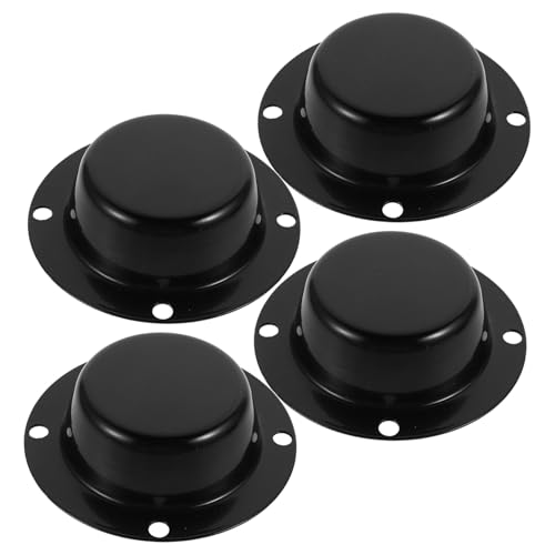 Couverture de moyeu de remorque et capuchon de centre de roue de voiture noir 4pcs