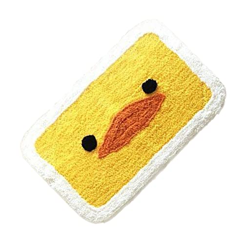 Tapete de Porta Interno de Imitação Macia de Caxemira Com Padrão Adorável, Antiderrapante e Absorção