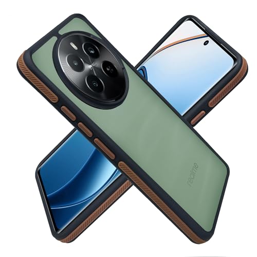 Image of A rtistque Frosted Ultra Matte Back Cover Case for Realme 12 Plus 5G / Realme P1 5G / Narzo 70 /70 Pro 5G | Smooth Sides with Grip | Shockproof TPU Protective Design | Raised Camera Edges | - Brown