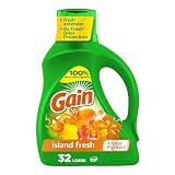 GAIN Detergente Líquido Island Fresh, Aroma Limpio y Fresco, Elimina Manchas y Suciedad Adherida, 32 Lavadas (1.3L)