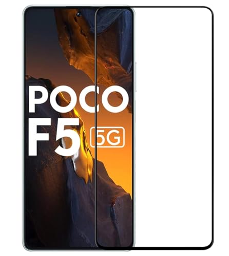 Image of HD Tempered Glass Screen Protector Compatible for Poco F5, F5 Pro 5G with Edge to Edge coverage and Easy Installation kit