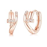 Cangall Pendientes de aro de plata 925 pequeños, hipoalergénicos, plata de ley 925, pendientes de aro para mujer, 13 mm, pequeños y ligeros, para dormir cartílago, pendientes de aro de plata, regalo