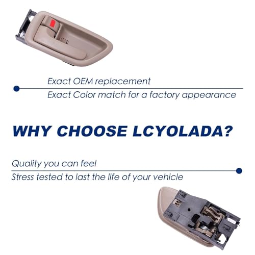 image for Lcyolada 2Pcs Interior Door Handles Driver & Passenger Side for 2001-0