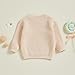 Karwuiio Toddler Baby Boy Sweater Long Sleeve Crew Neck Dinosaur Embroidery Knit Pullover Sweatshirt Fall Winter Clothes (Beige Dinosaur, 6-9 Months)